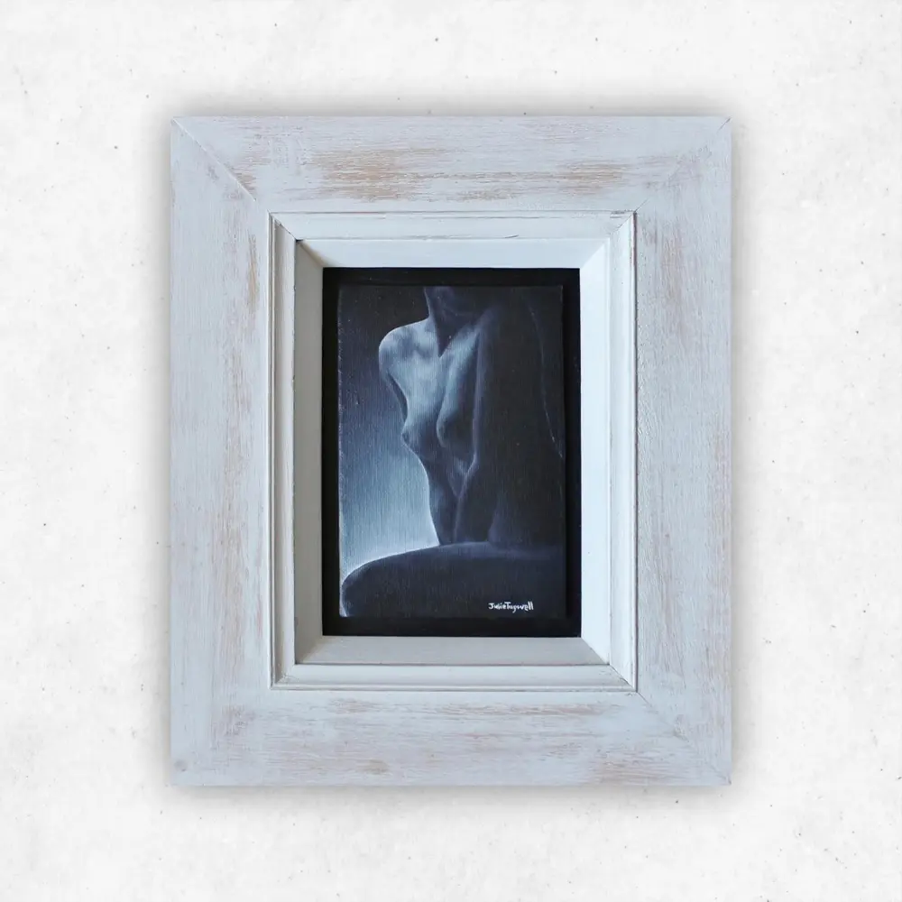 Julie Tugwell Art <br> Nude 3 <br> Oil on Board - Framed <br> 100 mm x 150 mm - Image 2