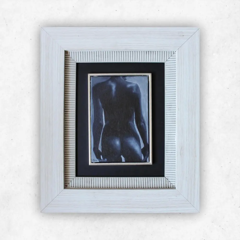 Julie Tugwell Art <br> Nude 4 <br> Oil on Board - Framed <br> 100 mm x 150 mm - Image 2