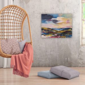 Julie Tugwell Art <br> Landscape of Colour 4<br>Acrylic on Stretched Canvas<br>350 mm x 450 mm