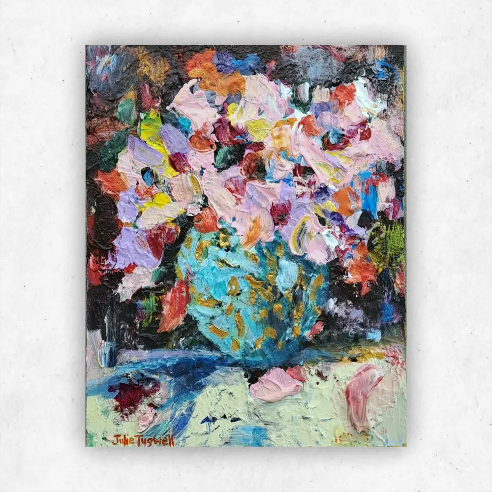 Julie Tugwell Art <br> Palette Petals 4 <br> Acrylic on Board <br> 160 mm x 200 mm - Image 2