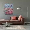 Autumnal Flowers by Julie Tugwell Art, Acrylic on Stretched Canvas, 560 mm x 700 mm