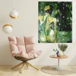 Green Girl by Julie Tugwell Art, Oil on Stretched Canvas, 700 mm x 850 mm