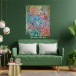 A Garden of Dreams by Julie Tugwell Art, Acrylic on Stretched Canvas, 560 mm x 700 mm