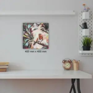 Robin by Julie Tugwell Art, Acrylic with Textured Mediums on Stretched Canvas, 400 mm x 400 mm