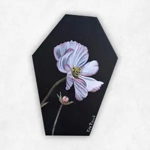 Fine Art Flower — Oil on Board, 100 × 150 mm