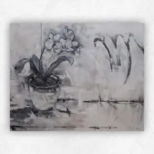 White Orchid — Oil on Canvas, 1300 × 1000 mm