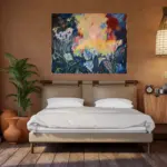 Put Your Lips to the Lilies and Live Your Life by Julie Tugwell Art, Acrylic on Unstretched Canvas, 1500 mm x 1200 mm