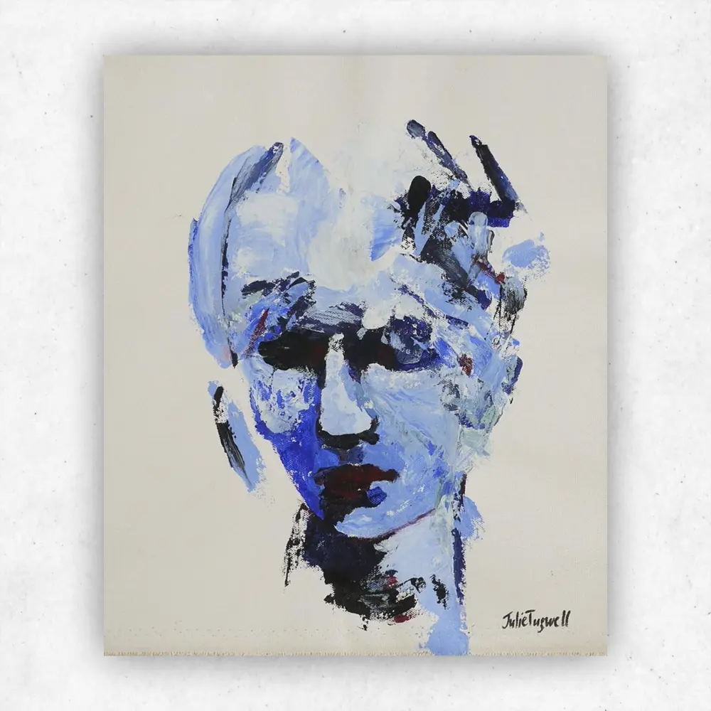 Julie Tugwell Art <br> Portrait of Emotions 5<br> Acrylic on Unstretched Canvas<br> 360 mm x 300 mm