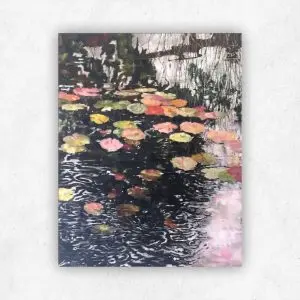 Pezula Lily Pond 11 — Oil on Stretched Canvas, 350 × 450 mm
