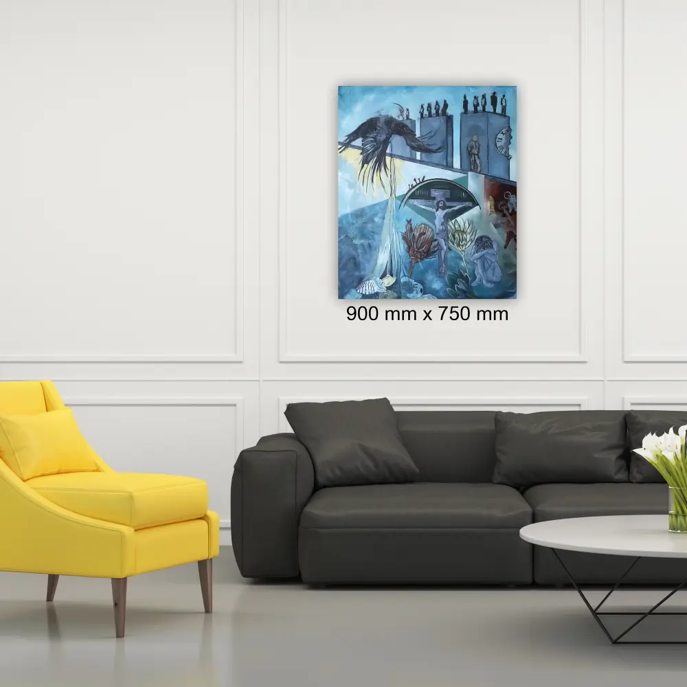 Julie Tugwell Art <br>Time<br>Oil on Stretched Canvas<br>900 mm x 750 mm