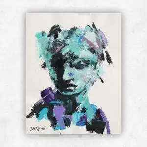 Portrait of Emotions 7 — Acrylic on Unstretched Canvas, 280 × 360 mm — SOLD