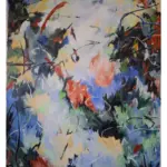 A Garden of Music under an African Sky — Acrylic on loose canvas, 1000 × 1400 mm