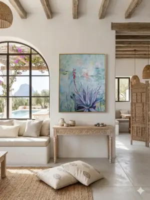 Flowering Aloes — Acrylic on Stretched Canvas, 600 × 1000 mm