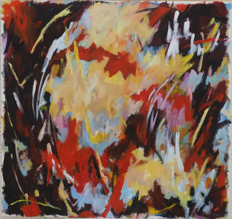 Inflamed Interactions — painting by Julie Tugwell