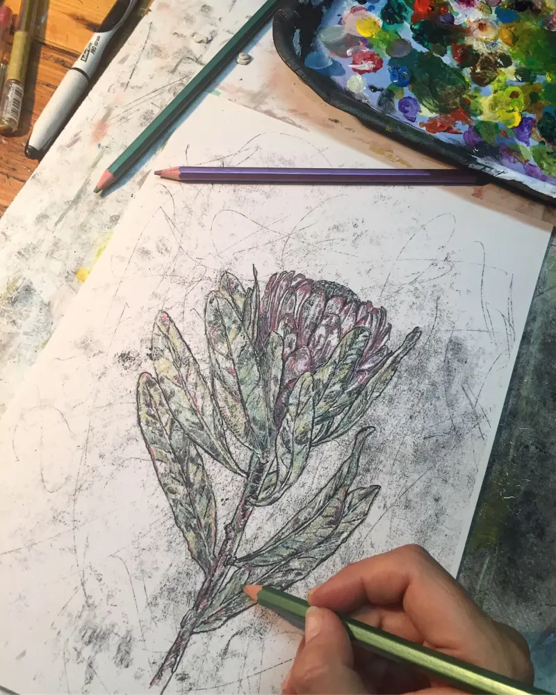 Painting by Julie Tugwell