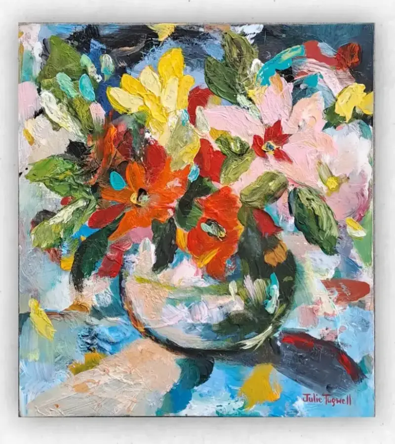 Palette Petals 3 — painting by Julie Tugwell
