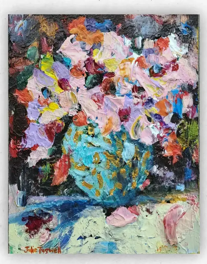 Palette Petals 4 — painting by Julie Tugwell