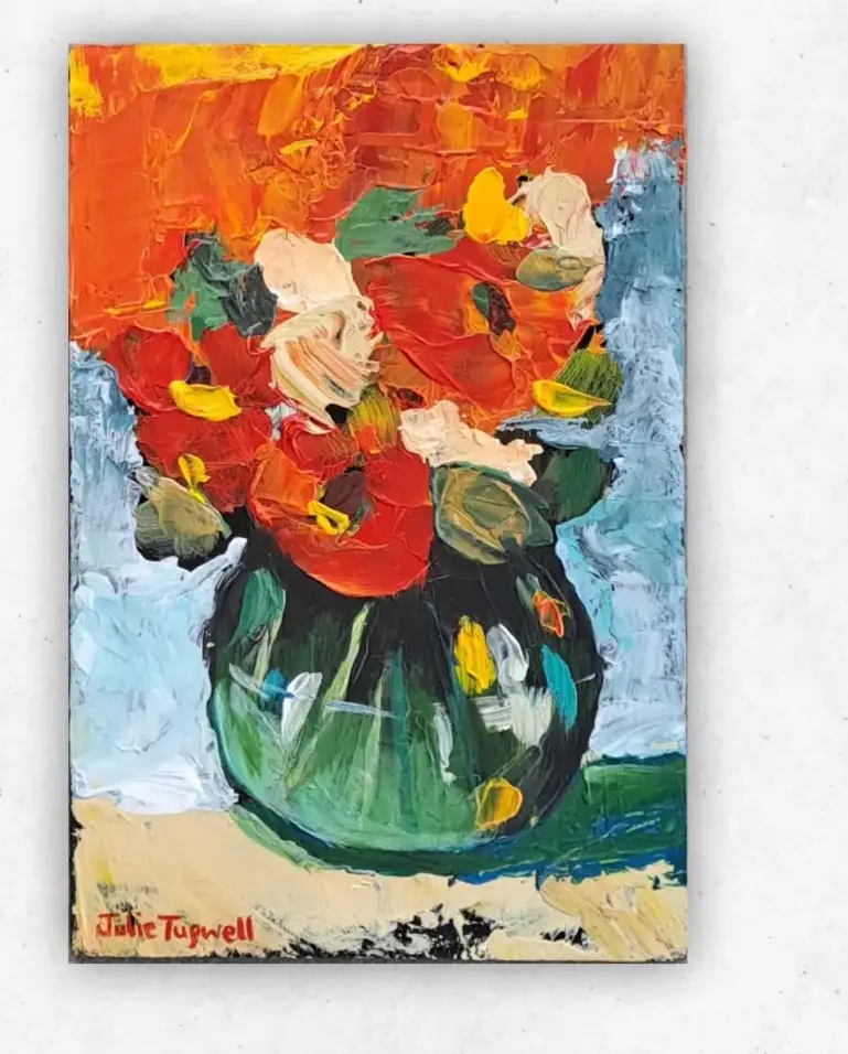 Palette Petals 5 — painting by Julie Tugwell
