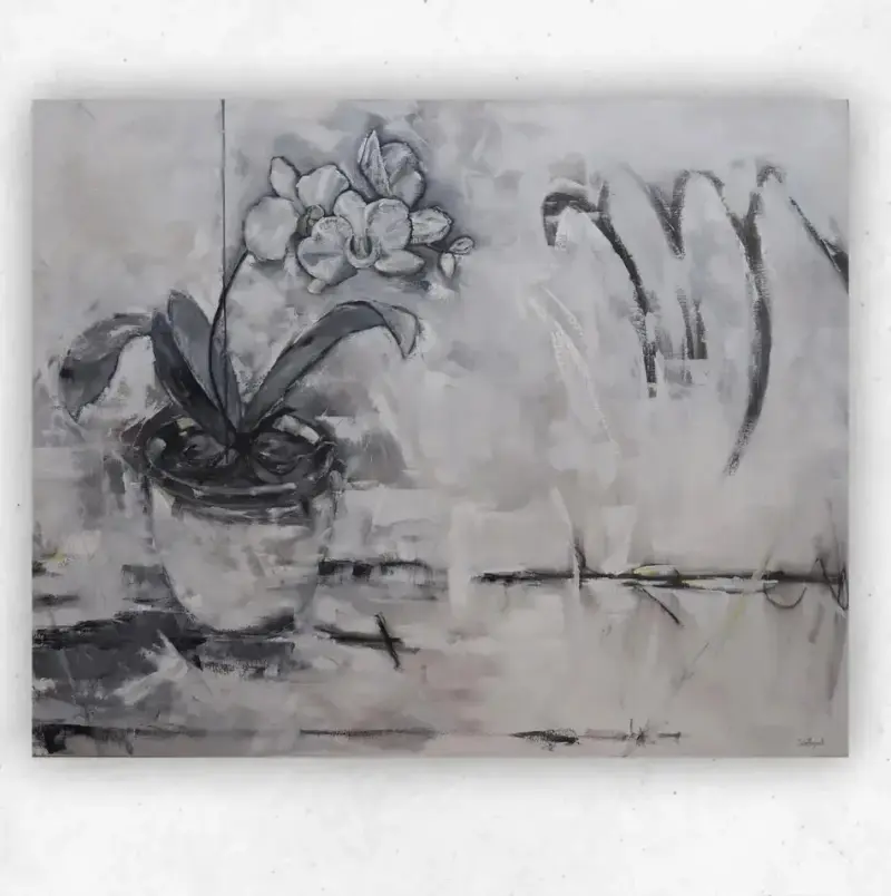 White Orchid — painting by Julie Tugwell